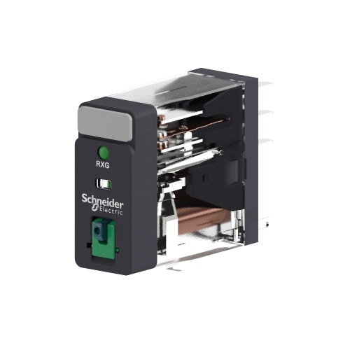 Schneider Electric RXG22ED Relay Plug-In-Electromagnetic - 5A, 2CO, with LED, lockable test but to n, 48V DC
