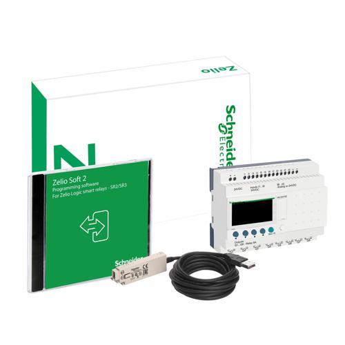 Schneider Electric SR2PACK2BD compact smart relay Zelio Logic - “discovery” pack - 20 I O - 24 V DC