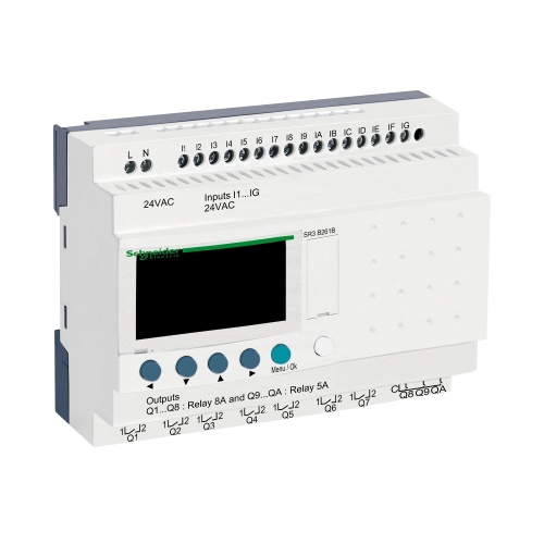 Schneider Electric SR3B261B modular smart relay Zelio Logic - 24 I O - 24 V AC - clock - display
