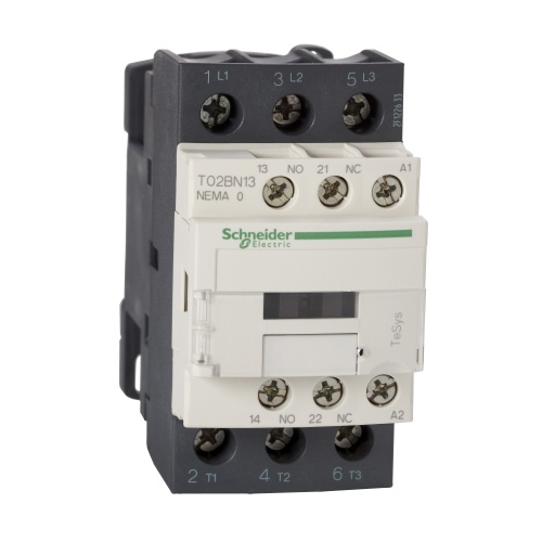Schneider Electric T02BN13BD TeSys N Non-Reversing Contactor TeSys NEMA Sz0 3P 24VDC