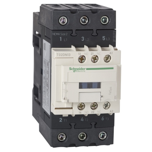 Schneider Electric T02DN13BD TeSys N Non-Reversing Contactor TeSys NEMA Sz2 3P 24VDC