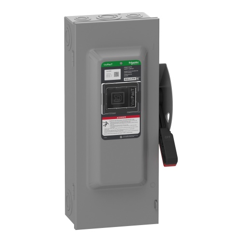 Schneider Electric VHU363N Heavy Duty Safety Switch - 100 Amp, Three Pole, 600 VAC, 600 VDC