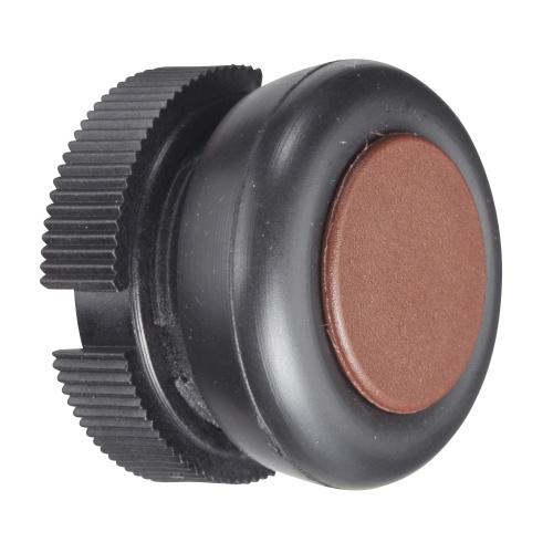 Schneider Electric XACA9419 round head for pushbutton - spring return - XAC-A - brown - booted