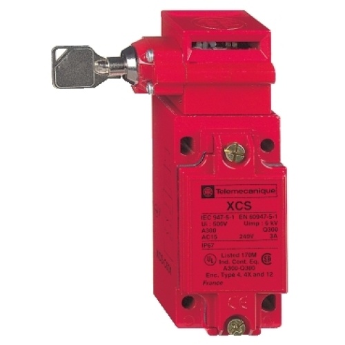 Schneider XCSC501 Key operated,Turret head 3 Pole Safety switch
