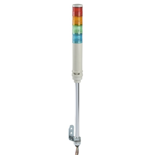 Schneider Electric XVC4B45S Monolithic tower light, red-orange-green-blue, 40mm, tube mounting, steady or flashing, with buzzer 70…85 dB, IP23, 24 V AC DC