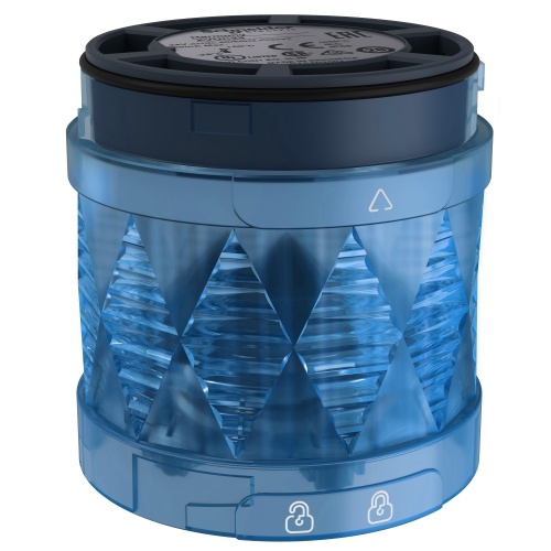 Schneider Electric XVUC46 Illuminated LED unit for modular tower lights, blue, Ø60, blinking, IP65, 24 V AC/DC