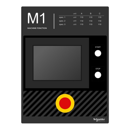 Schneider Electric ZBYLEG304001 - Legend panel 300x400mm template 1, Harmony XB5