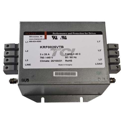 TCI KRF0036ATB EMI Filter - 3ph, 36A, 200- 480V, 25 HP, Open, 50/60 Hz